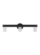  KWBA27527B-277 - Kelly Wearstler Esfera 3-light dimmable LED medium bath vanity with nightshade black finish