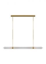  AKLS28627BR - Avroko Langston 1-light dimmable LED extra large linear chandelier with plated brass finish