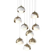  131105-SKT-LONG-84-02-GG0711 - Brooklyn 9-Light Double Shade Pendant