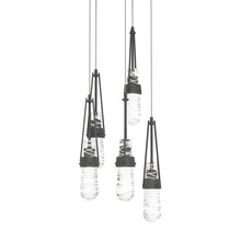  131120-SKT-LONG-20-YJ0434 - Link 5-Light Blown Glass Pendant