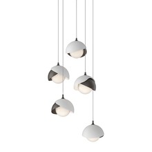  131125-SKT-LONG-14-02-GG0711 - Brooklyn 5-Light Double Shade Pendant