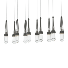  131207-SKT-LONG-20-ZM0434 - Link 10-Light Clear Glass Pendant