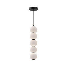  PD531515MBOP - Bijou 5-in Matte Black/Opal Matte Glass LED Pendant