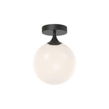  FM505108MBOP - Nouveau 8-in Matte Black/Opal Matte Glass 1 Light Flush Mount