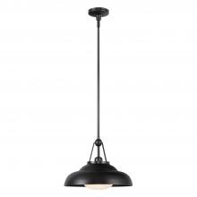  PD344014UBGO - Palmetto 14-in Urban Bronze/Glossy Opal 1 Light Pendant