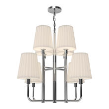  CH628830CHOP - Plisse 30-in Chrome/Opal Matte Glass 8 Lights Chandeliers