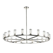  CH309021PNCG - Revolve Clear Glass/Polished Nickel 21 Light Chandeliers