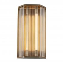  WV339216VBCR - Sabre 16-in Ribbed Glass/Vintage Brass LED Wall/Vanity