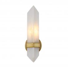  WV334105VBAR - Valencia 5-in Vintage Brass/Alabaster 1 Light Wall/Vanity