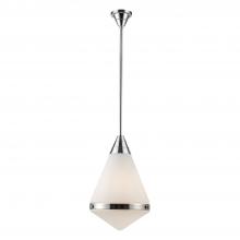  PD348022PNOP - Willard 22-in Polished Nickel/Opal Matte Glass 1 Light Pendant