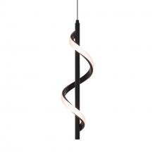  BRPD18-CC-BK - 18in vertical swirl pendant, 5CCT - Black