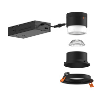 Dals RC04-CC-35-WWBK - 4in Modular Downlight, 5CCT, 35 degree Beam Angle, Wall Wash Reflector, Black