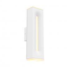  LWJ16-CC-WH - 16 Inch Rectangular CCT Dual Light Wall Sconce