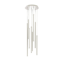 Dals PDLED120-8-WH - 8 Light Round CCT LED Duo-Light Cylinder Pendant Cluster