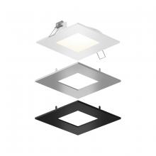  SPN4SQ-CC-3T - 4 Inch Square LED Recessed Panel Light with Multi Trim