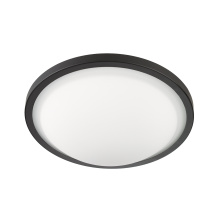 Russell Lighting L317-612/16 - Halo - LED 12" Flush Mount in Black with Opal Glass