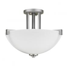  329-714/BCH - Iris Semi Flush Mount Brushed Chrome