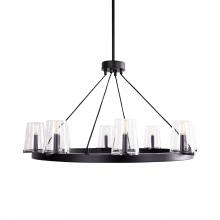  CH6758/BK - Cleo - 8 Light Round Chandelier in Black