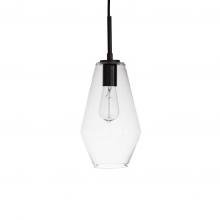  PD6732/BK/CL - Gladstone - Pendant in Black with Clear Glass