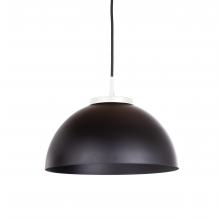  PD8811/BKWH - Hana - LED White Pendant with Black Metal Shade