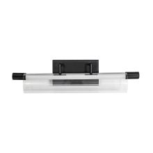 Russell Lighting VL1132/BK - Allure - LED 3CCT 24" Vanity Light in Black with Ribbed Glass