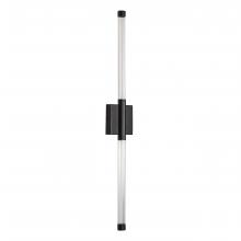  WL7012/BK/CL - Saskia - LED 2  Light 31 1/2 Wall Sconce in Black with Clear glass and Clear Acrylic