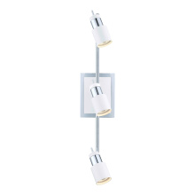 Eglo Canada 200323A - 3 LT Fixed Track Light w/ Chrome & White Finish & Cylinder Adjustable Lamp Heads