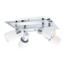 Eglo Canada 200324A - 4 LT Ceiling Track Light w/ Chrome & White Finish & Cylinder Adjustable Lamp Heads