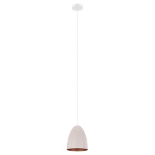 Eglo Canada 204082A - 1 LT Mini Pendant w/ White Finish & Apricot & Copper Shade