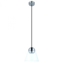 Eglo Canada 205644A - 1 LT Mini Pendant w/ Matte Nickel Finish & Clear Cone Glass Shade