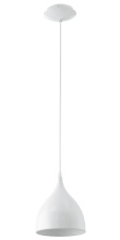 Eglo Canada 92716A - 1 LT Pendant w/ White Finish & Glossy White Metal Shade