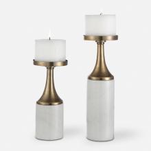  17546 - Uttermost Castiel Marble Candleholders, Set/2