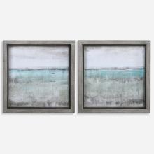  51114 - Aqua Horizon Framed Prints, Set/2