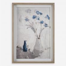  32287 - Uttermost Blue Flowers In Vase Framed Print