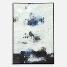  32306 - Black And Blue Framed Abstract Art