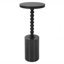  25238 - Uttermost Bead Black Marble Drink Table