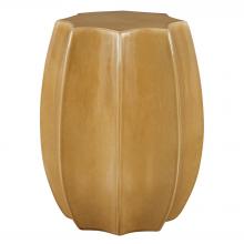  25271 - Uttermost Sunrise Amber Gloss Scalloped Garden Stool