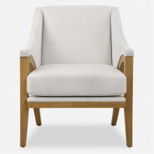  23862 - Uttermost Evolve White Fabric Accent Chair