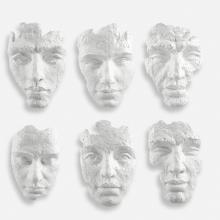  04358 - Uttermost Self-Portrait White Mask Wall Decor, Set/6