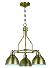  35923-LB - Timarron 3 Light Down Chandelier in Legacy Brass