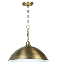  35993-LB - Timarron 1 Light Large Pendant in Legacy Brass