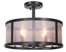  36754-MBK - Danbury 4 Light Semi Flush in Matte Black