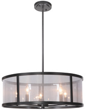  36795-MBK - Danbury 5 Light Pendant in Matte Black