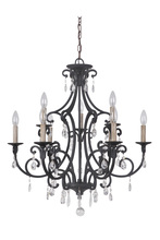  38929-MBK - Bentley 9 Light Chandelier in Matte Black