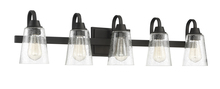  41905-ESP-CS - Grace 5 Light Vanity in Espresso (Clear Seeded Glass)