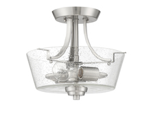  41952-BNK-CS - Grace 2 Light Convertible Semi Flush in Brushed Polished Nickel (Clear Seeded Glass)