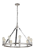  48129-PLN - Huxley 9 Light Chandelier in Polished Nickel