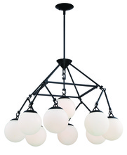  50729-FB - Orion 9 Light Chandelier in Flat Black