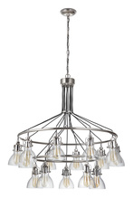  51215-PLN - State House 15 Light Chandelier in Polished Nickel