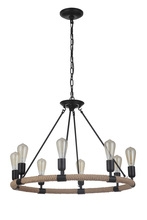  51728-FB - Dillon 8 Light Chandelier in Flat Black